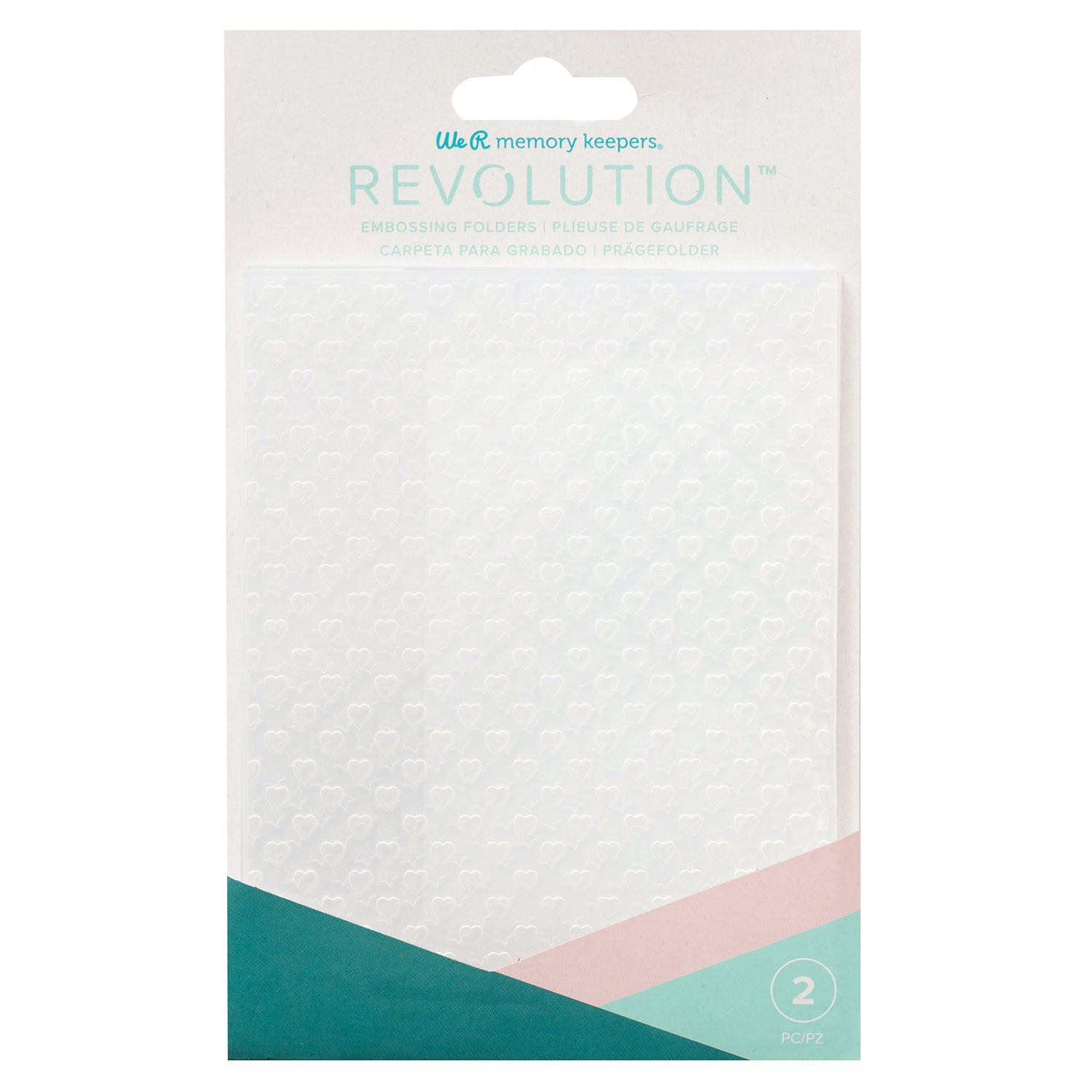 Hearts &amp; Stars Embossing Folders / Folders de Grabado Corazones y Estrellas Descontinuado We R Memory Keepers