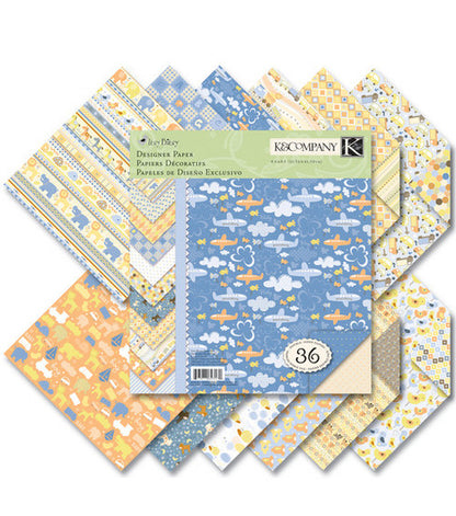 Itsy Bitsy Double Sided Paper Pad 8.5" Baby Boy / Papel Doble Cara Bebé Niño Descontinuado K &amp; Company