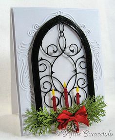Grand Gothic Iron Work Die / Suaje de Corte Ventana Gótica Descontinuado Poppy Stamps