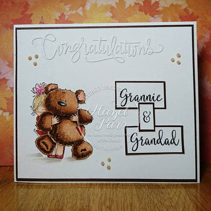 Squidgy &amp; Teddy Stamps / Sellos de Polímero de Muñeca y Osito Descontinuado Stamping Bella