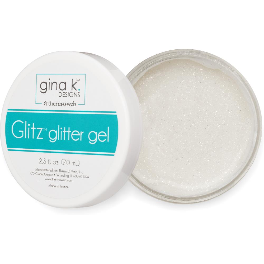 Gina K Designs Glitz Glitter Gel White / Gel Diamantina Blanca Pastas Texturizadoras y Medios Mixtos Gina K Designs