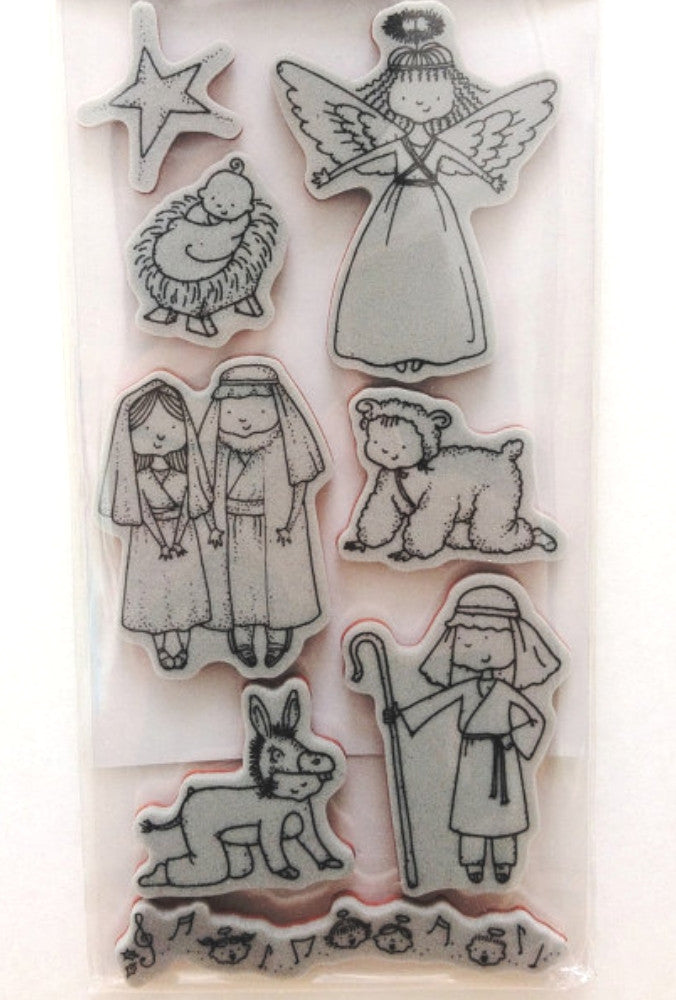 Nativity 182604 / Sellos de Goma Cling Nacimiento Descontinuado Recollections