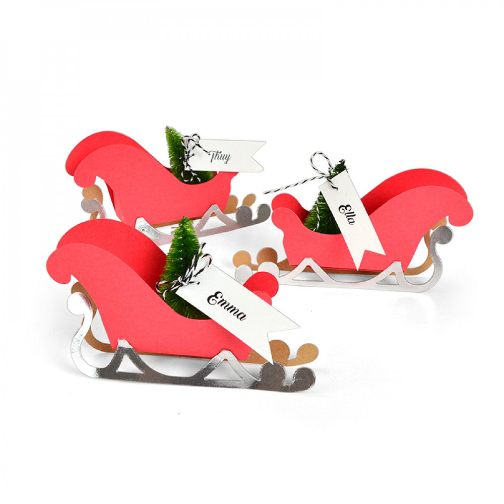 Thinlits 3D Sleigh Die / Suaje de Trineo 3D Descontinuado Sizzix