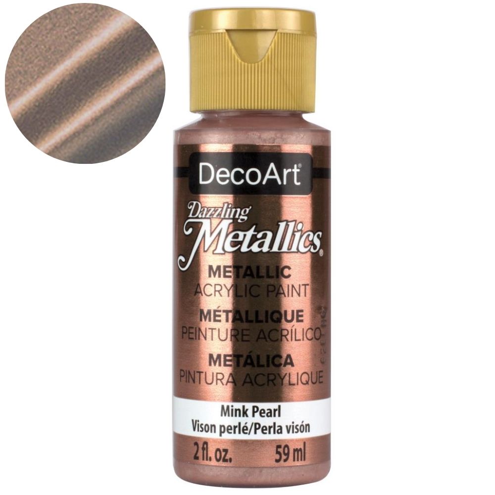 Dazzling Metallics Mink Pearl Acrylic Paint / Pintura Acrílica Perla Metálica Acrìlicos DecoArt