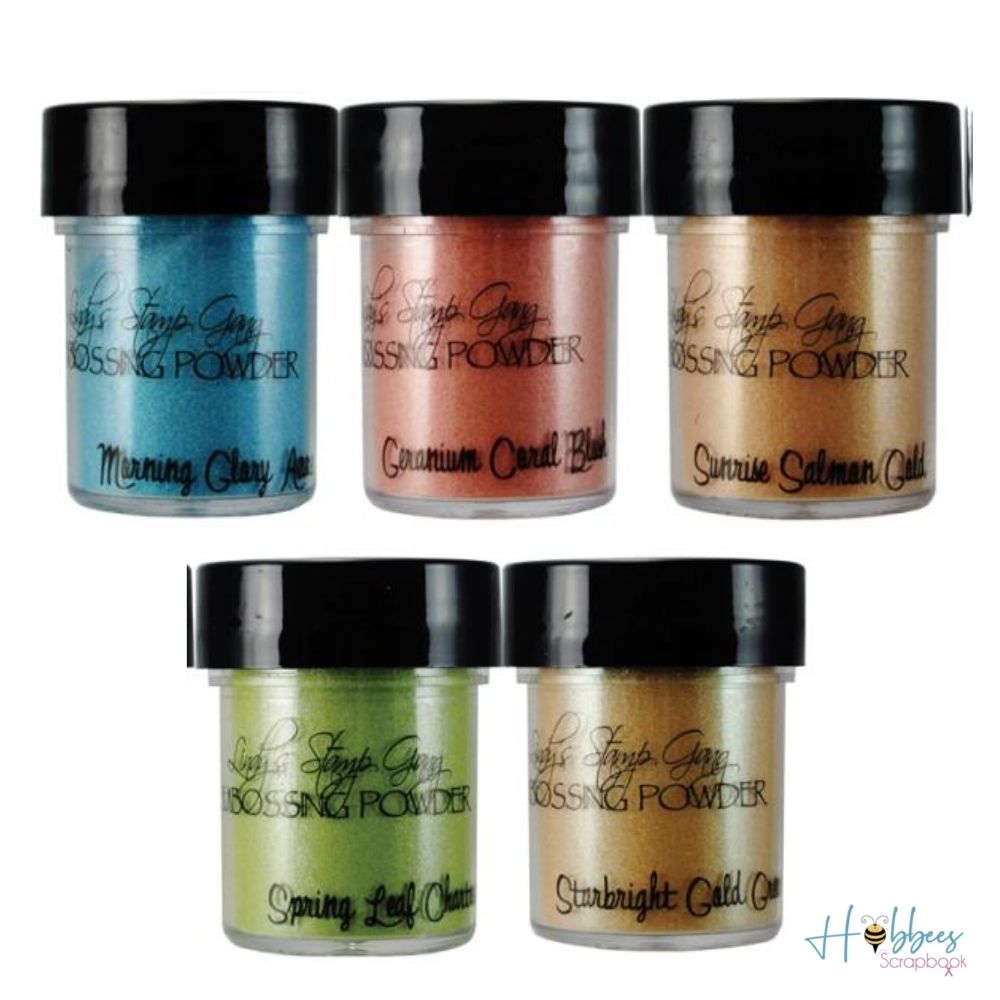 Embossing Powder Mermaid Seashells Set / 5 Polvos de Embossing Aperlados Polvos de Embossing Lindy&