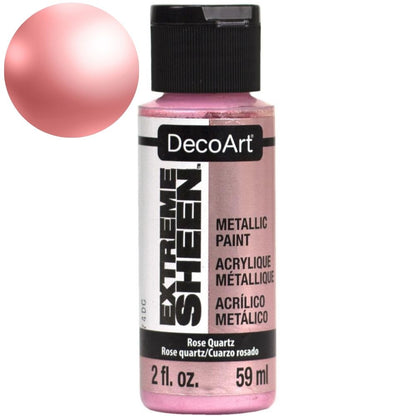 Extreme Sheen Rose Quartz Acrylic Paint / Pintura Acrílica Rosa Metálica Acrìlicos DecoArt