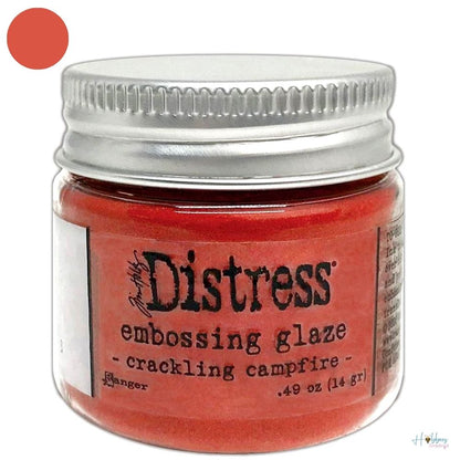 Distress Embossing Glaze Crackling Campfire / Polvo de Embossing Rojo Fuego Polvos de Embossing Ranger