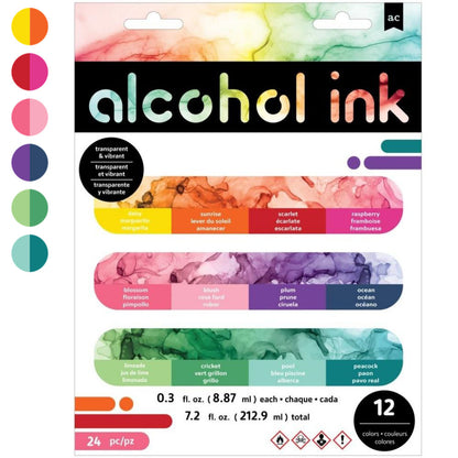 Alcohol Inks 24 Value Pack / Paquete 24 Tintas Alcohol Tintas al Alcohol American Crafts