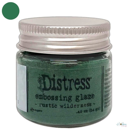 Distress Embossing Glaze Rustic Wilderness / Polvo de Embossing Verde Bosque Polvos de Embossing Ranger