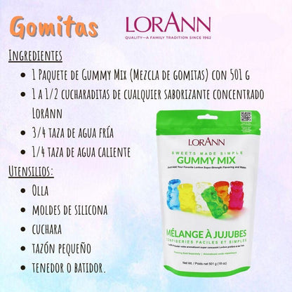 Gummy Mix / Polvo para Preparar Gomitas  Lorann Gourmet