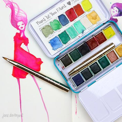 Petite Palette Glitz Sea / Estuche Acuarelas Colores Deslumbrantes Descontinuado Jane Davenport