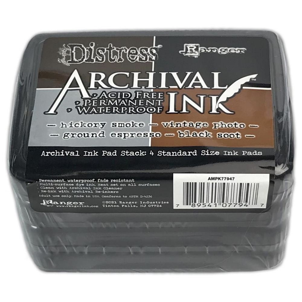Distress Archival Ink Pad Stack / Cojines de Tinta para Sellos Colores Tierra