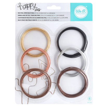 Neutral Wire Multi Pack  / Juego de Alambres de Colores para Happy Jip Accesorios We R Memory Keepers