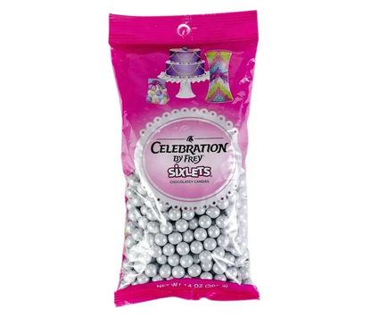 Shimmer Silver Sixlets / Chocolates Plateados Descontinuado Sweet Works