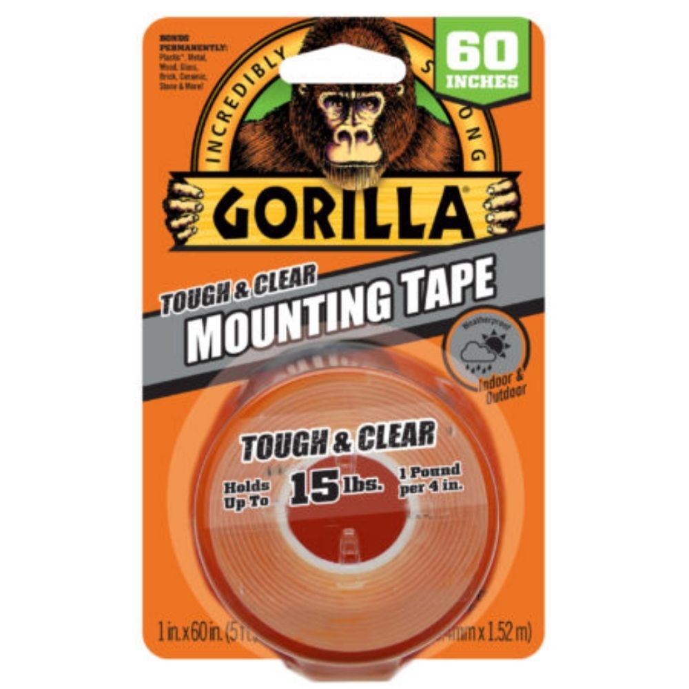 Tough &amp; Clear Mounting Tape / Cinta de Montaje Extra Fuerte Adhesivos / Pegamentos The Gorilla Glue