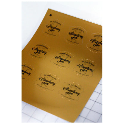 Gold Foil Stickers / Papel Adhesivo Metalizado Imprimible Dorado Acetato y Especializados Silhouette