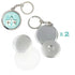 Button Press Keychain Kit / 2 Llaveros Personalizables Accesorios We R Memory Keepers