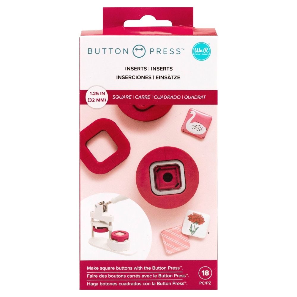 Button Press Square Insert / Adaptador Cuadrado Accesorios We R Memory Keepers