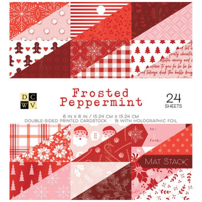 Frosted Peppermint 6" Cardstock / Block de Cartulina Navidad Descontinuado DCWV