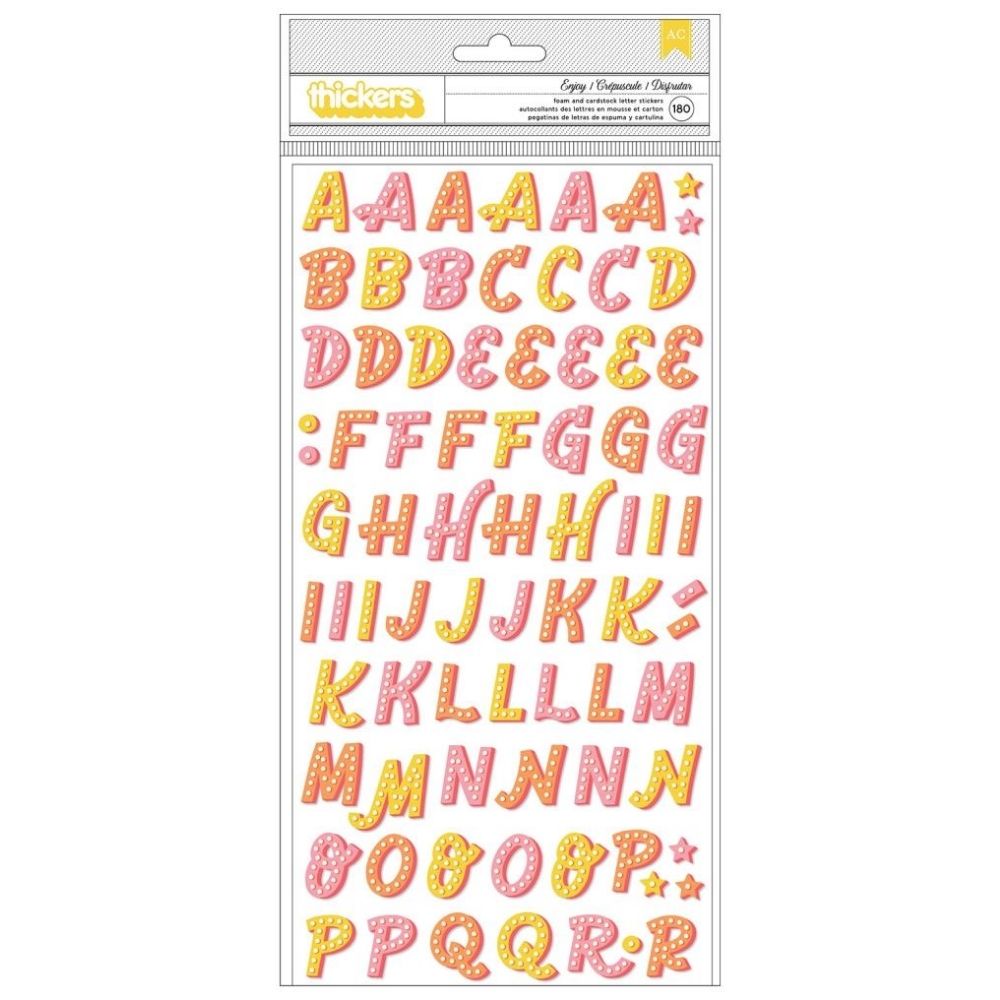 Fantastico Thickers Stickers / Estampas Gruesas de Alfabeto Stickers American Crafts