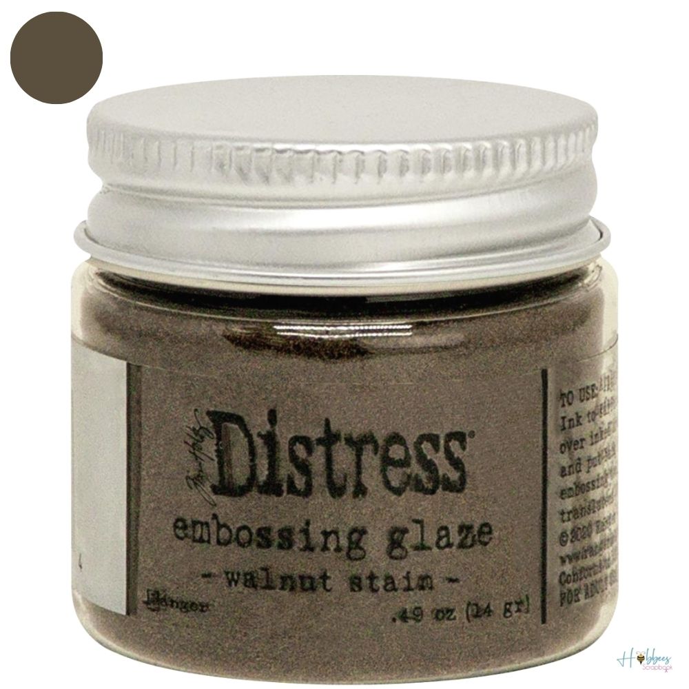 Distress Embossing Glaze Walnut Stain / Polvo de Embossing Café Nuez