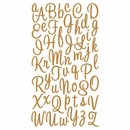 Sweetheart Script Gold Stickers / Estampas Alfabeto de Foil Dorado Descontinuado Sticko