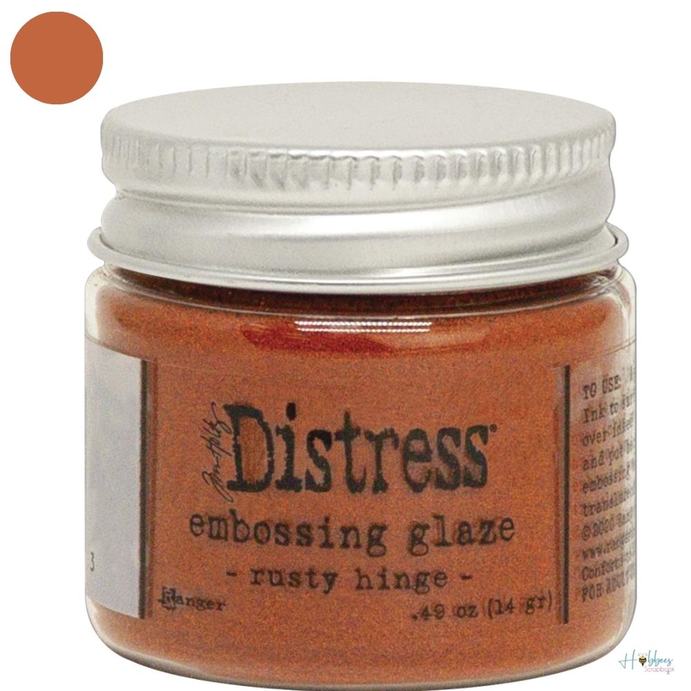 Distress Embossing Glaze Rusty Hinge / Polvo de Embossing Naranja Polvos de Embossing Ranger