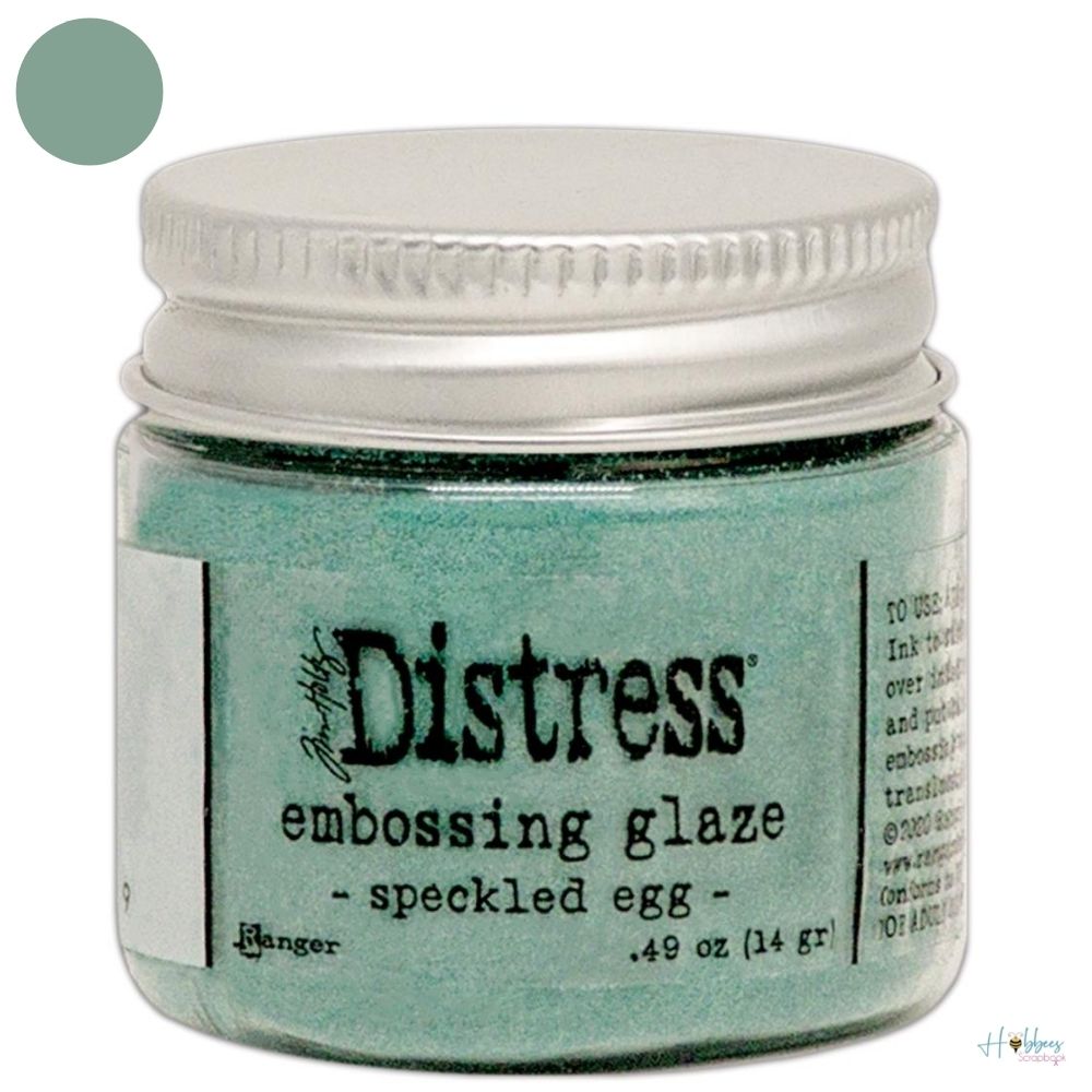 Distress Embossing Glaze Speckled Egg / Polvo de Embossing Azul Viejo Polvos de Embossing Ranger