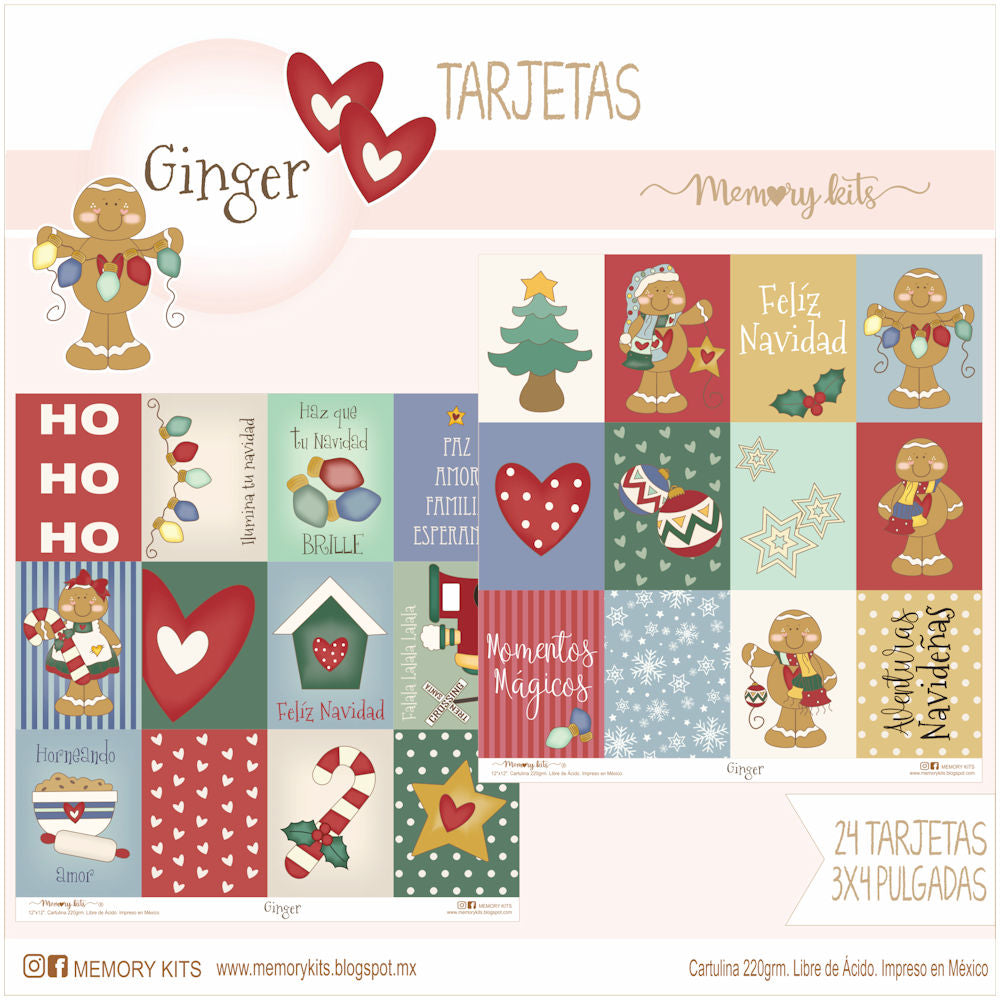 Kit de Papel Cartulina Ginger Papel Memory Kits