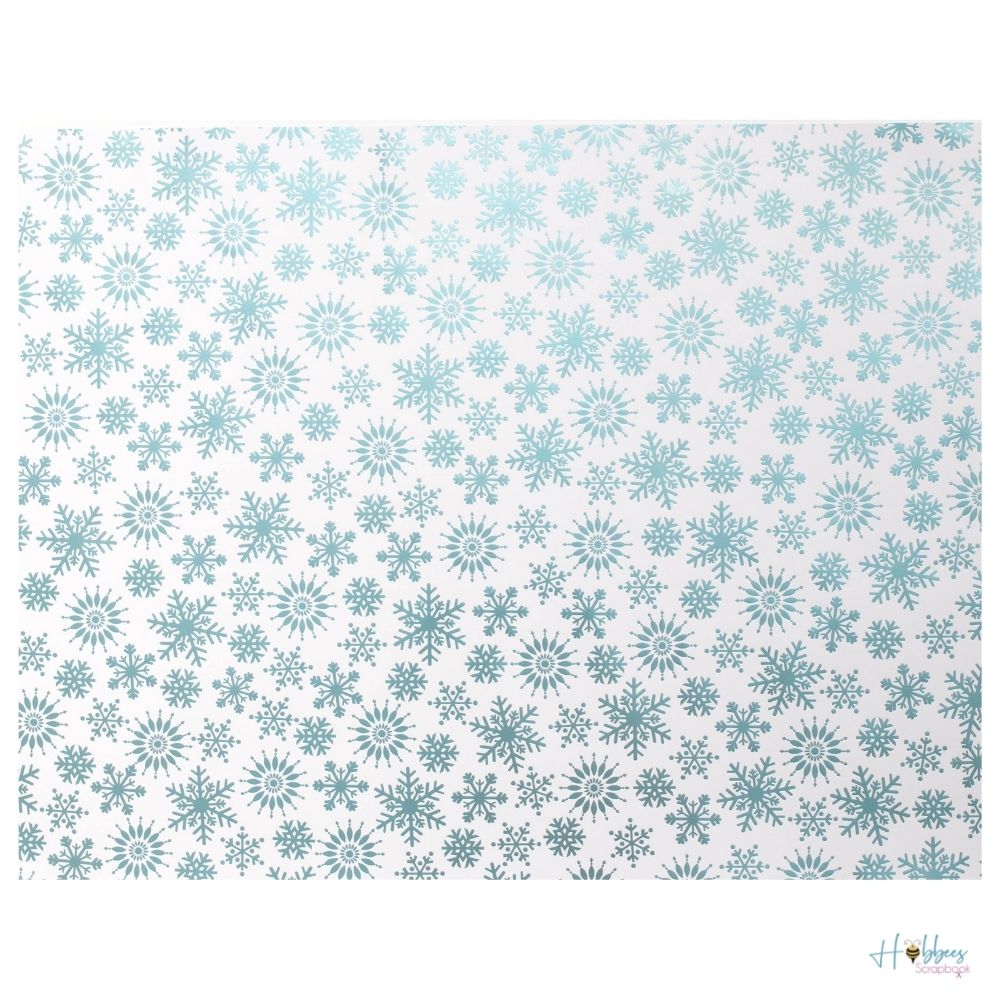 Snowflake Poster Board / Poster de Foil Copos de Nieve Papel, Hojas Sueltas We R Memory Keepers