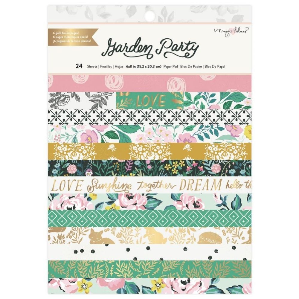 Garden Party Paper Pad 8 x 6&quot; / Block de Papel Flores Papel American Crafts