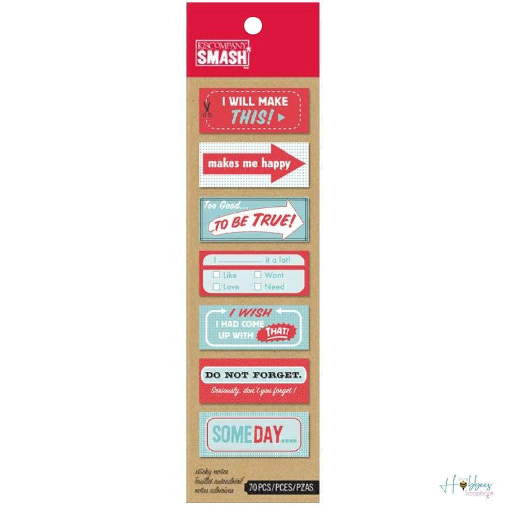 Red &amp; Blue Smash Stickies / Estampas Adhesivas para Agendas Stickers Smash