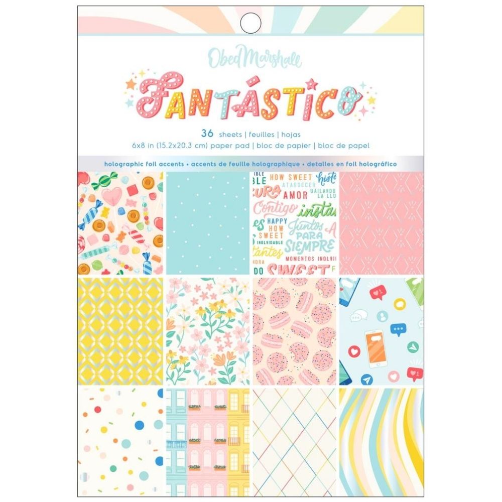 Fantastico Single-Sided Paper Pad 6 x 8&quot; / Block de Papel Estampado Papel American Crafts