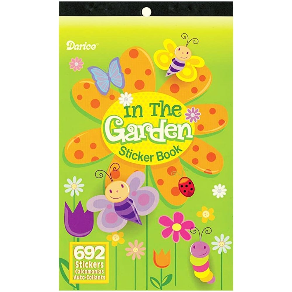 Sticker Book In The Garden  / Libro con 692 Estampas Jardín Stickers Darice