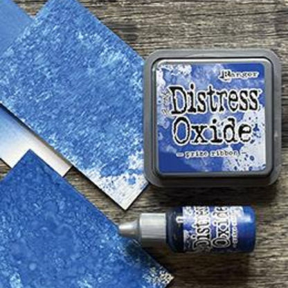 Tim Holtz Distress Oxide Prize Ribbon / Cojin de Tinta Efecto Oxidado Azul Tintas Ranger