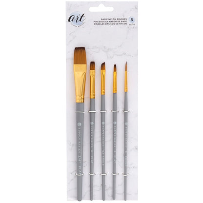 Basic Nylon Brushes Set / Set de Pinceles Nylon Pinceles y Brochas Art Supply Basics