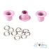 Ojillos Color Rosa y Arandelas 4 mm Adornos / Embellishments Hobbees