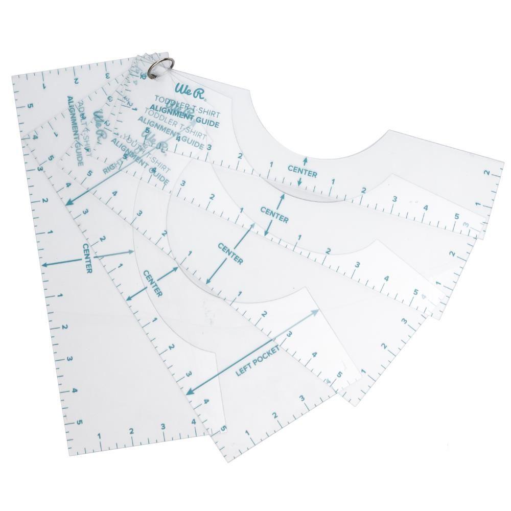 Vinyl Print Press T-Shirt Alignment Guides / Guías de Alineación de Camisetas Accesorios We R Memory Keepers