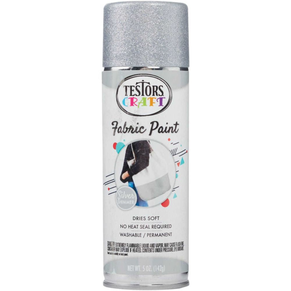 Glitter Fabric Spray Paint Silver / Pintura para Tela con Purpurina Plata Pintura para Tela Rust-Oleum