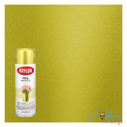 Premium Metallic Foil Spray Paint Yellow / Pintura Metálica Amarilla Pintura y Medios Mixtos Krylon