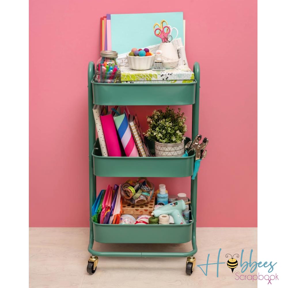 A La Cart Storage Cart Juniper / Carrito Organizador Enebro Almacenamiento y Organización We R Memory Keepers