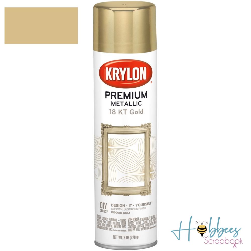 Premium Metallic Spray Paint / Pintura Metalizada Color Oro 18 K Pintura y Medios Mixtos PMP