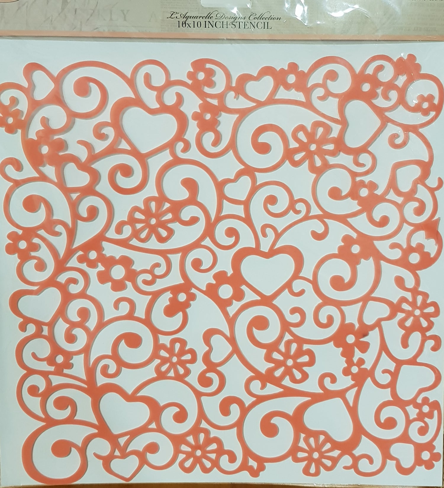 Loving Flourishes Stencil / Estencil Remolinos de Amor Descontinuado Ultimate Crafts