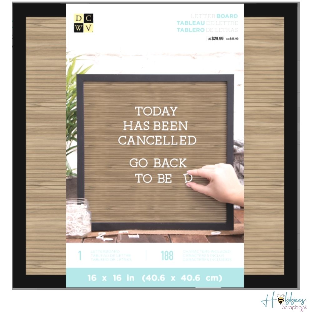 Framed Letterboard with Letters / Tablero de Mensajes 