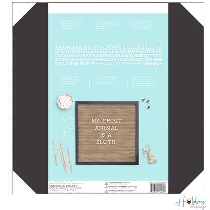 Framed Letterboard with Letters / Tablero de Mensajes 
