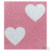 Rouge Hearts Glitter Paper / 10 Hojas de Papel Glitter de Corazones