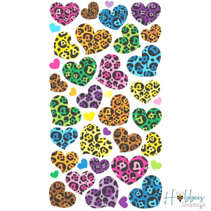 Animal Print Hearts Stickers / Estampas de Corazones Animal Print Stickers Sticko