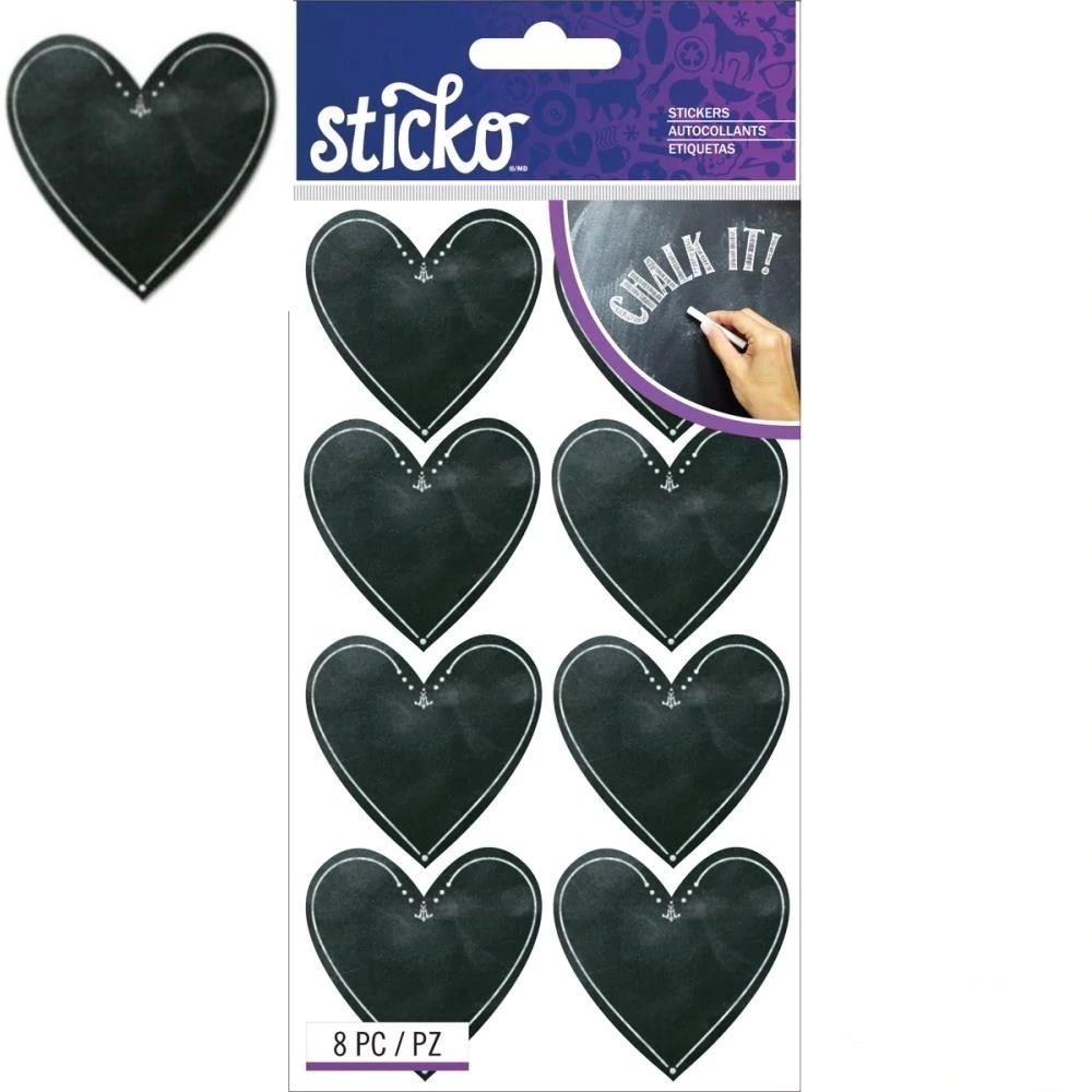 Chalk Hearts Stamps / Estampas de Corazones para Gis Stickers Sticko