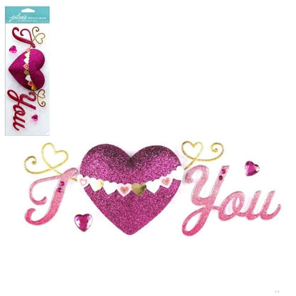 I Heart You Sticker / Estampa I Love You 3D Stickers Jolee&