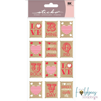 Love Stamps / Timbres Adhesivos de Amor Stickers Sticko